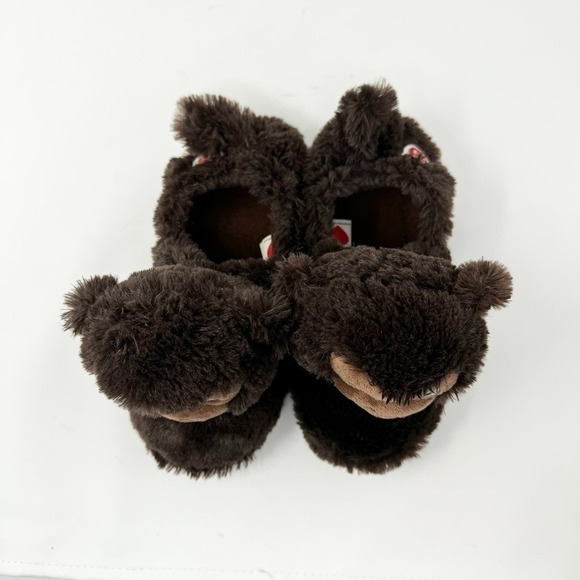 Build a Bear Workshop Brown Blue Eyed Monkey Child Slippers Youth Size XL (3-4) - Picture 5 of 15